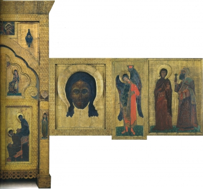 Рерих Н.К. иконостас казанской церкви успенского монастыря в перми (фрагмент). 1907.