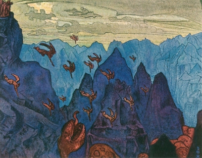 Рерих Н.К. крик змия (эскиз). 1914.