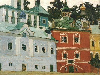 Рерих Н.К. печоры. внутренний вход со старой звонницей (этюд). 1903.